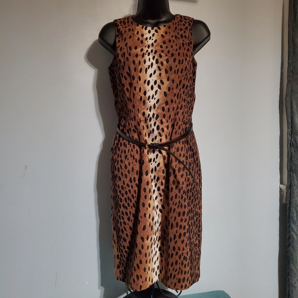 Michael By Michael Kors Leopard Print Dress